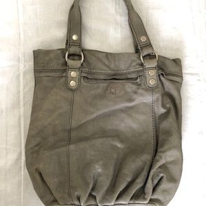 Grey soft leather - like new!